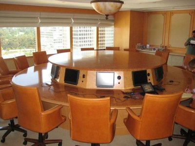 Custom made MGM Studio Conference Table video conference able Home