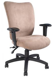Fabric Mid-Back Chair With Lumbar Support