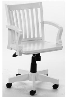 Hardwood Executive Chair - White