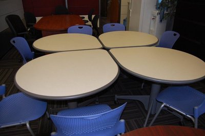 Herman Miller 'tear-drop' tables