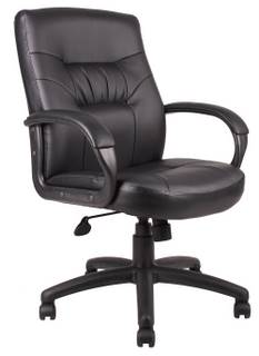 Mid Back Black LeatherPlus Executive Chair