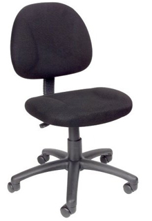 Thick Padded Seat And Back Task Chair - Black